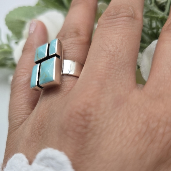❤️ TURQUESA STERLING SILVER RING - Picture 4 of 11
